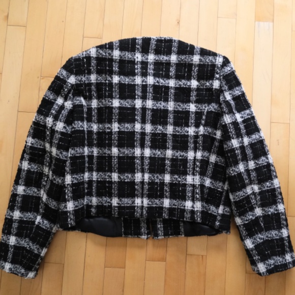Mango  Check Tweed Jacket in XL - Picture 8 of 14